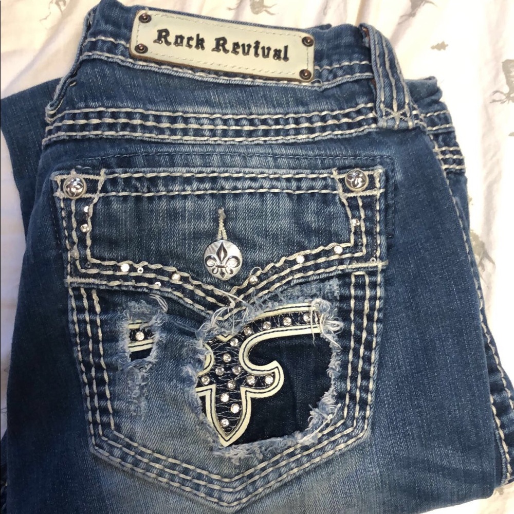 Rock revival jeans size 34 boot cut